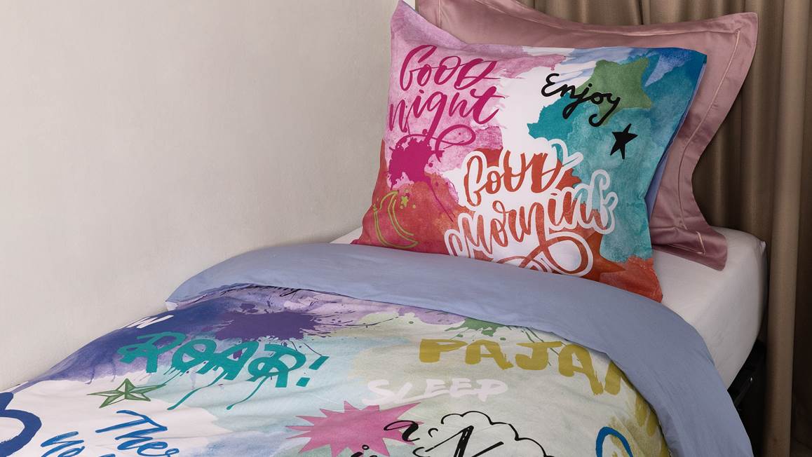 Snoozing Rêves Graffiti housse de couette multicolore