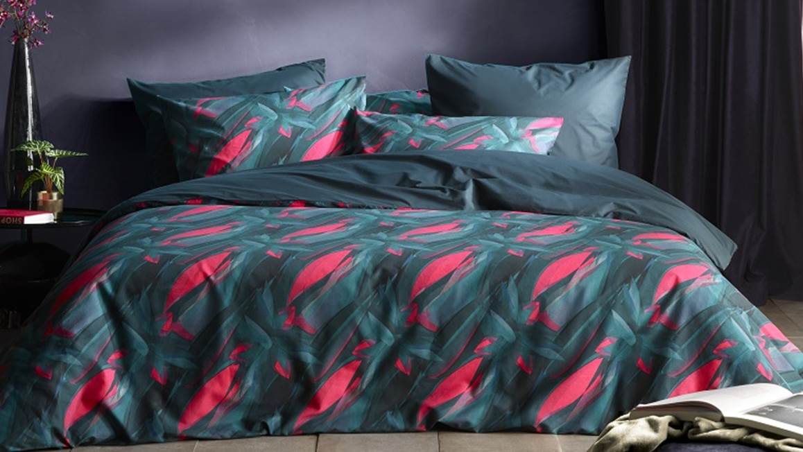 De Witte Lietaer Rosalyn housse de couette bleu foncé