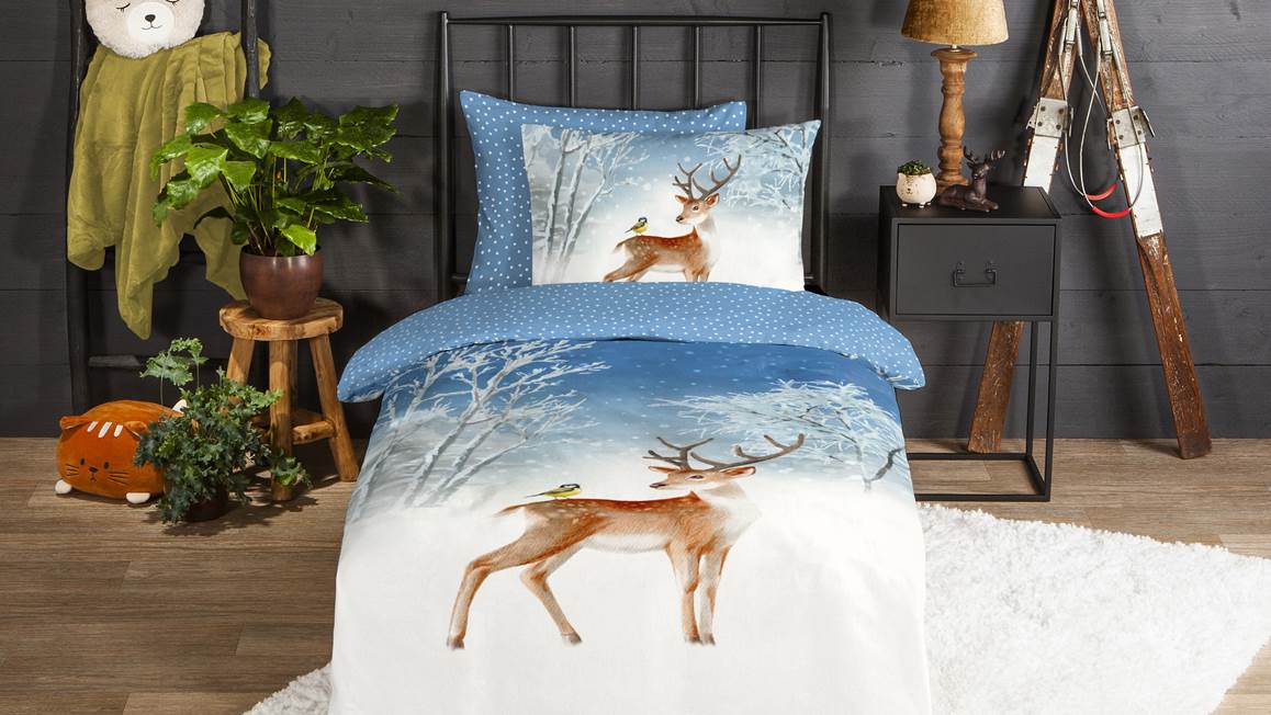 Good Morning Jour d’Hiver housse de couette en flanelle