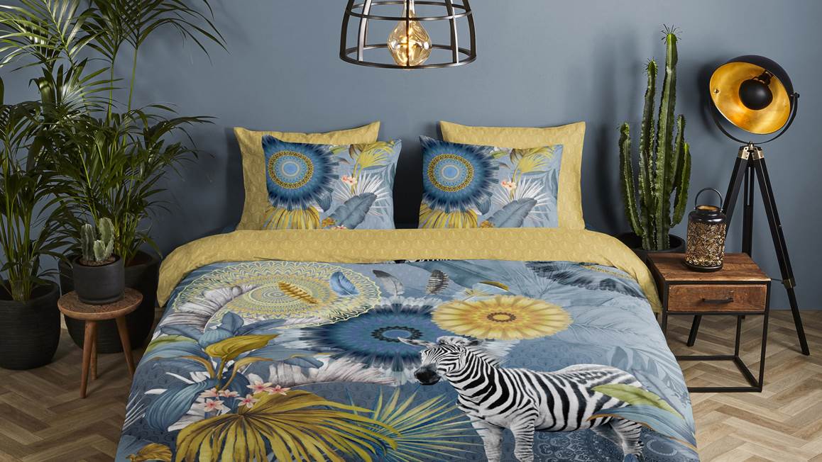 HIP Collection Laska housse de couette bleu