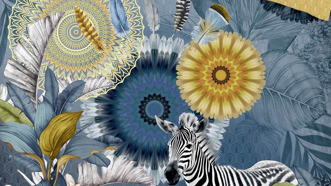 HIP Collection Laska housse de couette bleu