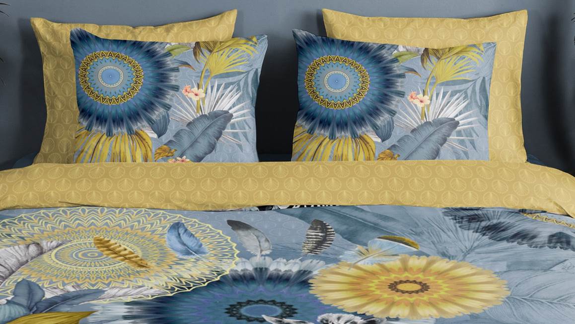 HIP Collection Laska housse de couette bleu
