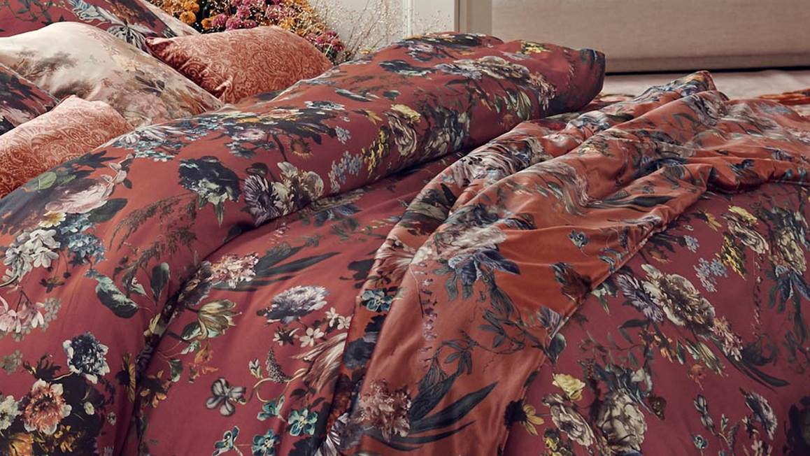 Essenza Isabelle plaid marsala