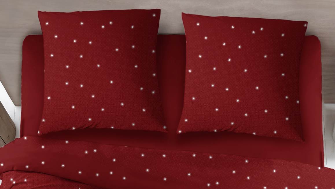 Snoozing Délice housse de couette en flanelle rouge