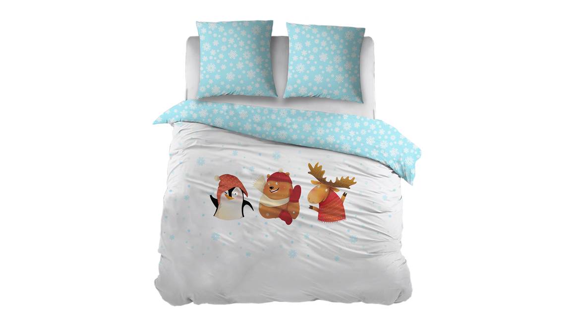 Snoozing Dolly housse de couette en flanelle multicolore