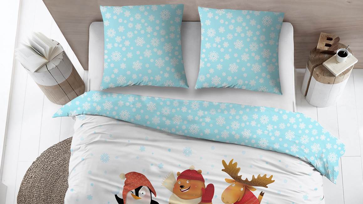 Snoozing Dolly housse de couette en flanelle multicolore