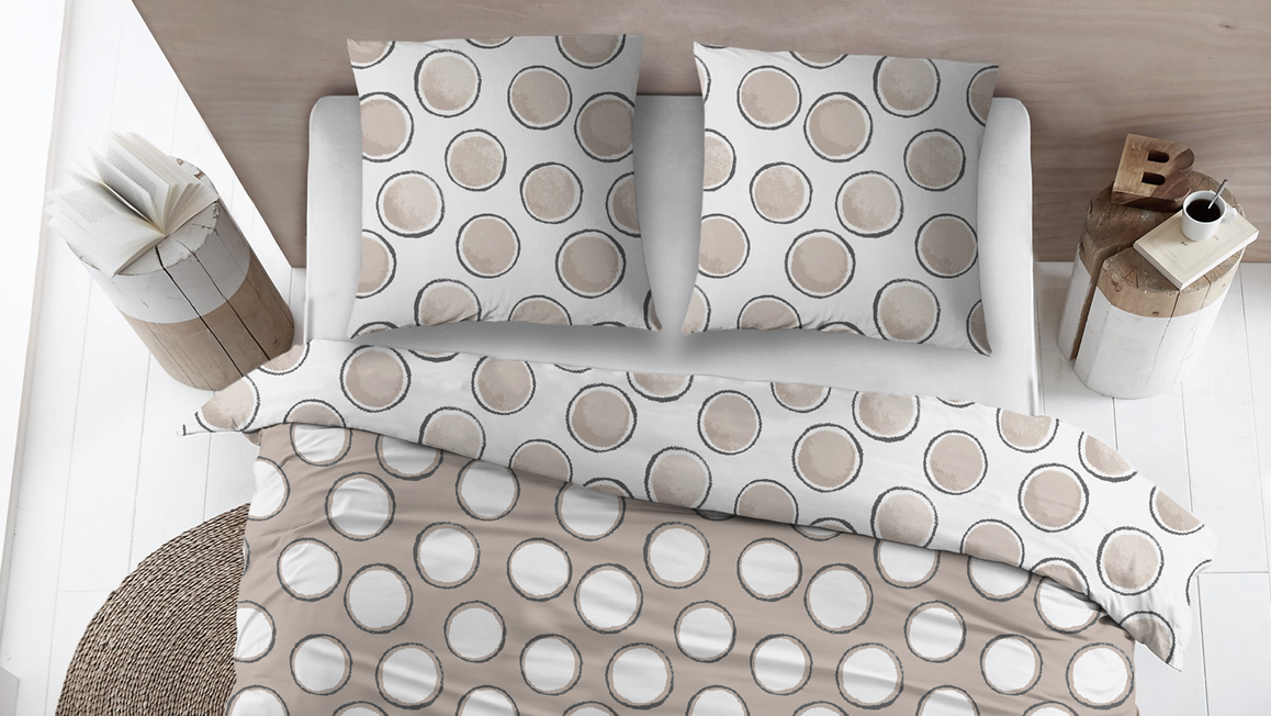 Snoozing Doris housse de couette en flanelle taupe