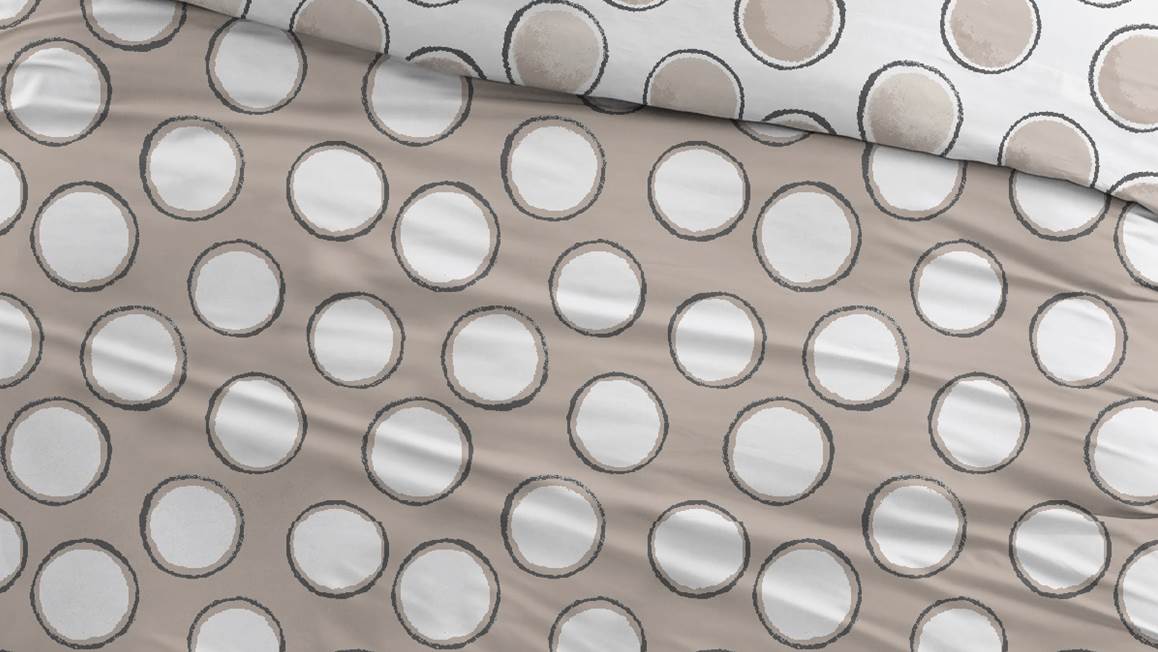Snoozing Doris housse de couette en flanelle taupe
