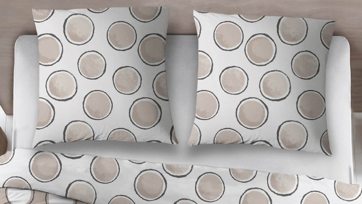 Snoozing Doris housse de couette en flanelle taupe
