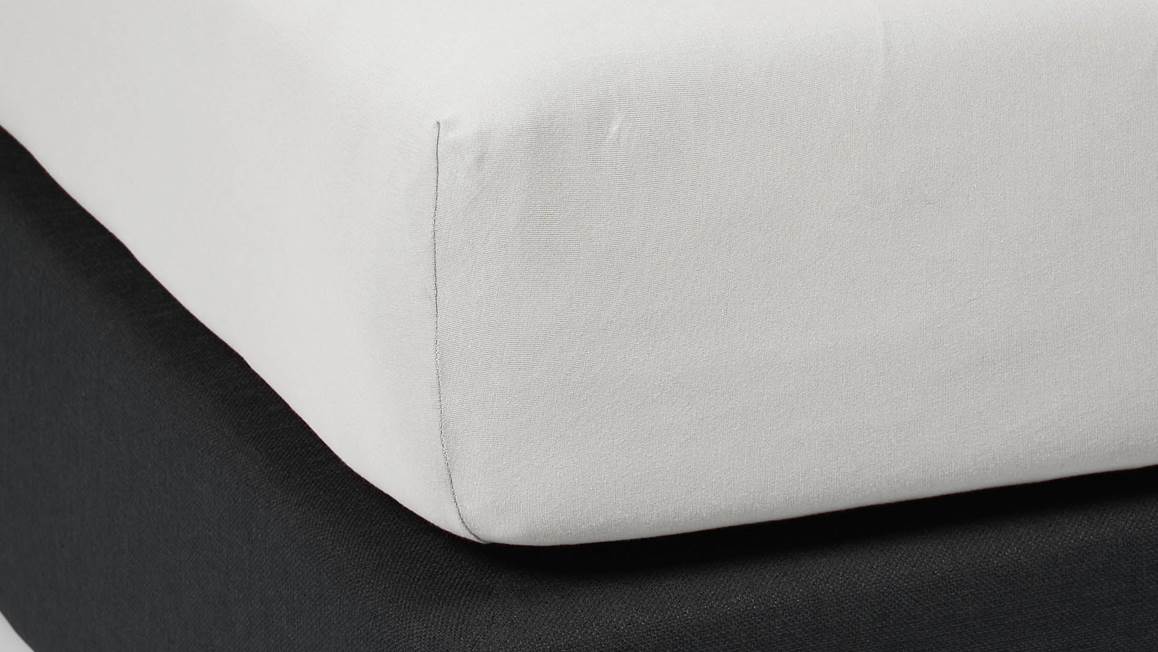Drap-housse Premium Jersey Melange, 100% coton, gris, 90-100 x 200