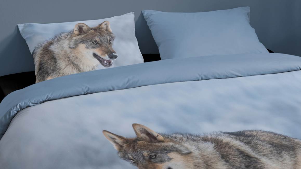Good Morning Snow Wolf housse de couette