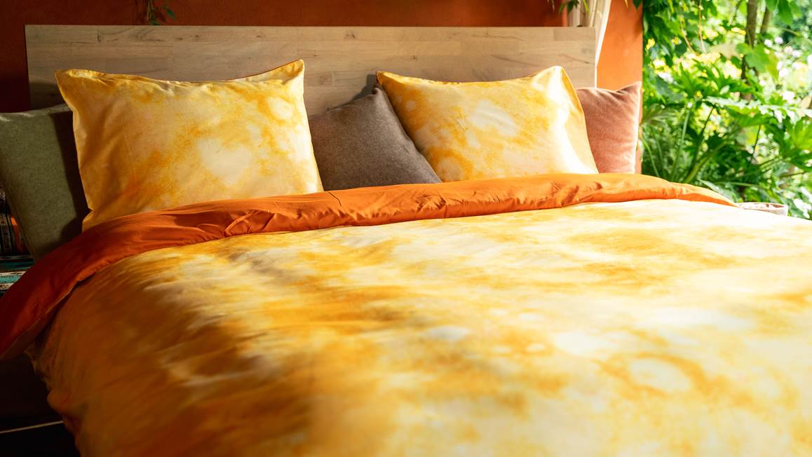 Kayori Reiko housse de couette jaune ocre