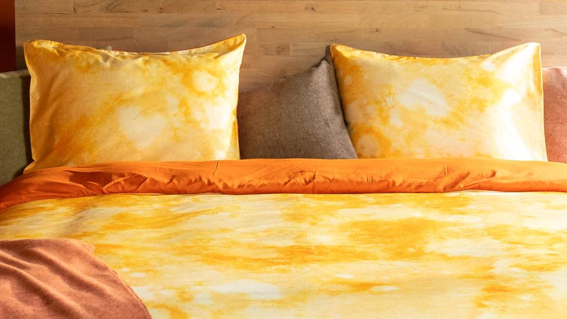 Kayori Reiko housse de couette jaune ocre