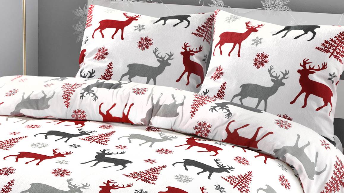 Day Dream Hjort housse de couette en flanelle multicolore