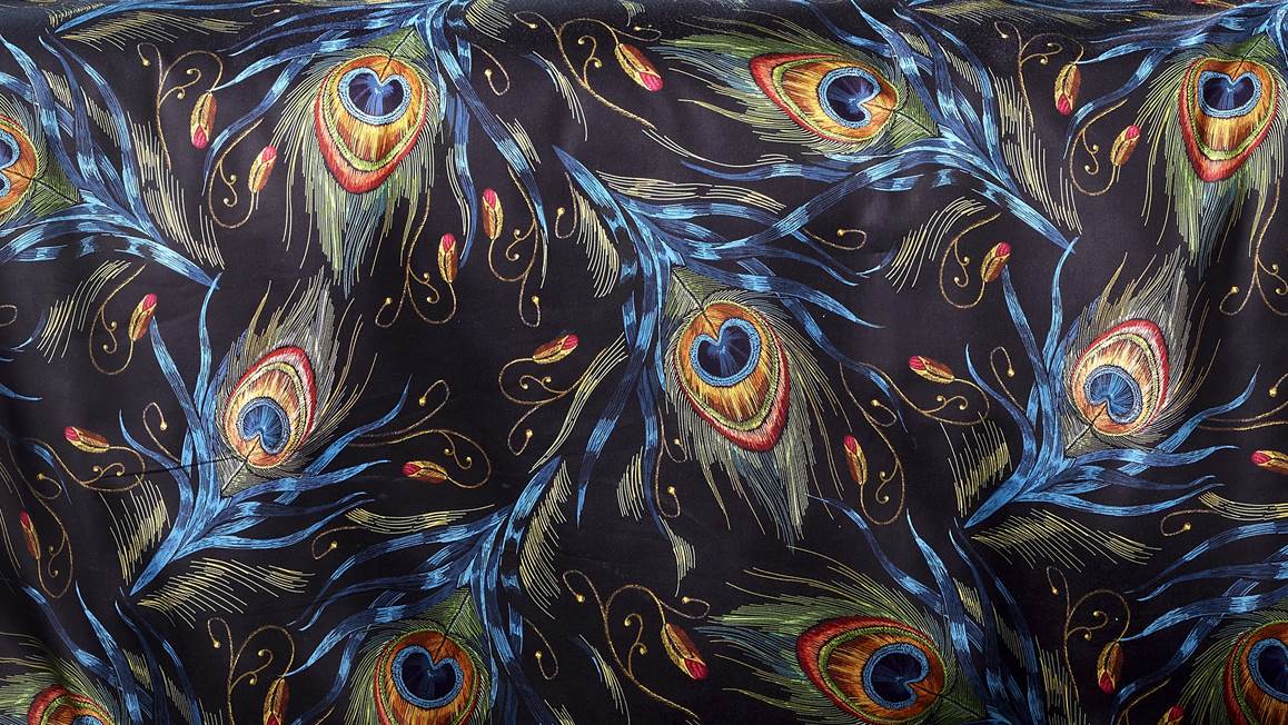 De Witte Lietaer Paon housse de couette jaune curry