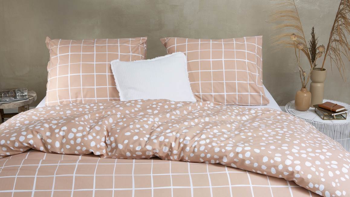 Walra Recyclé Pois & Carreaux housse de couette
