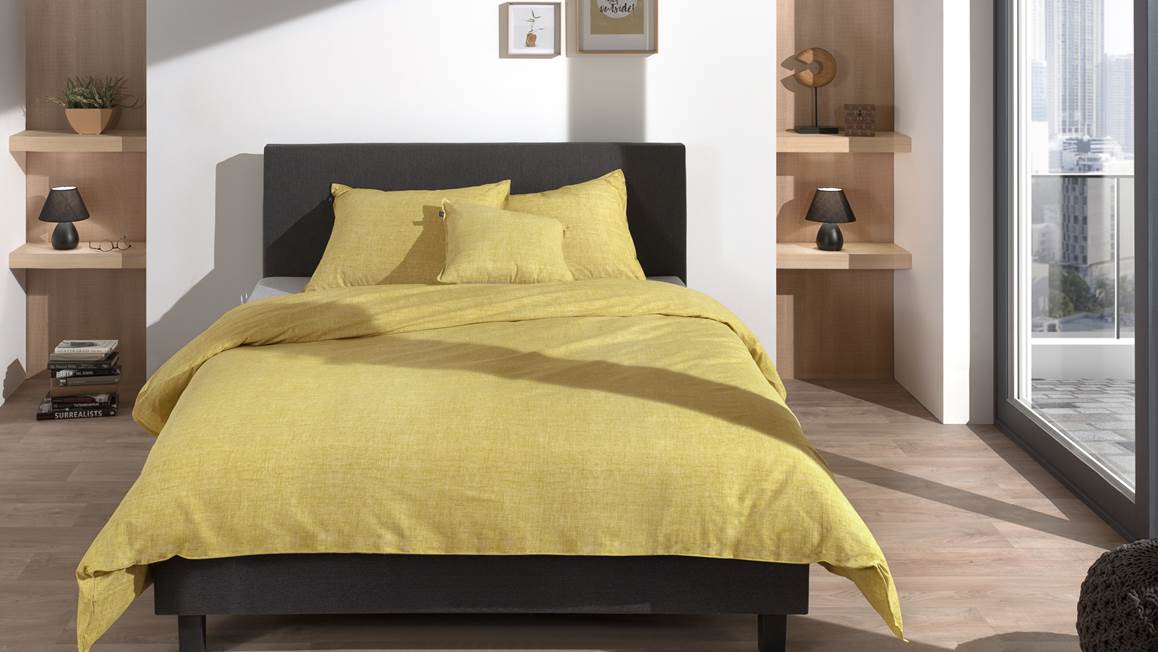 Zohome Lino housse de couette jaune
