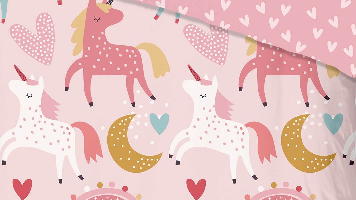 Good Morning Unicorn housse de couette en flanelle