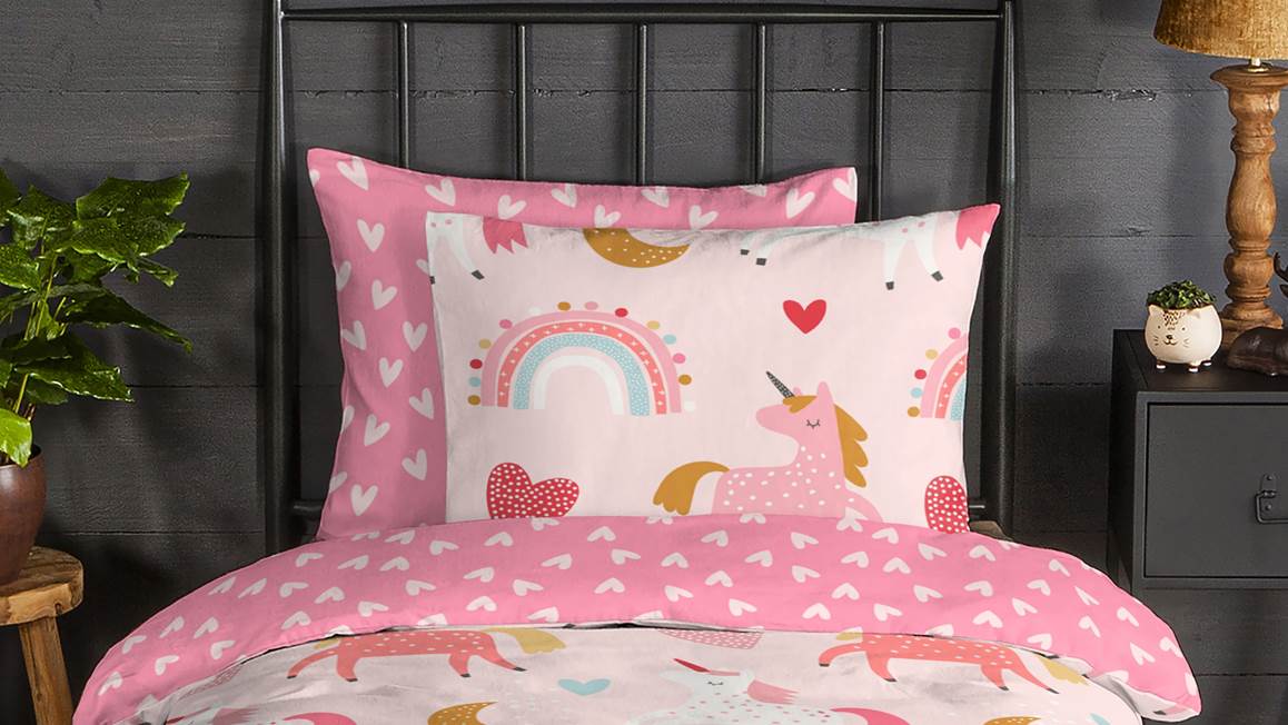 Good Morning Unicorn housse de couette en flanelle
