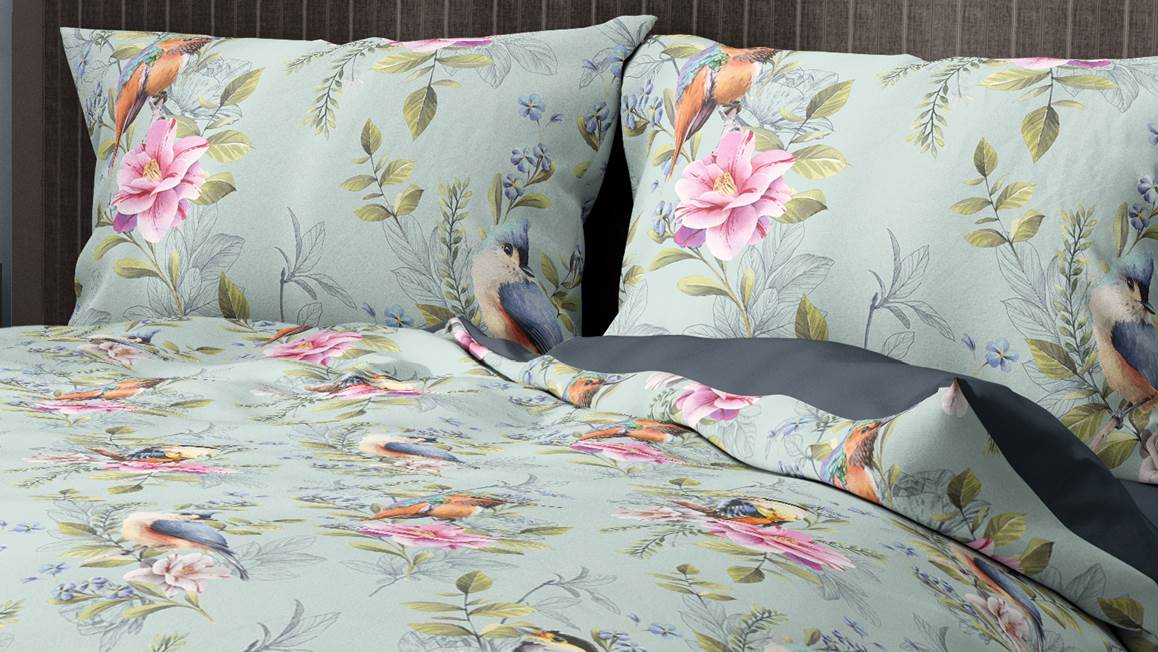 Satin d’Or Oiseaux Chanteurs housse de couette