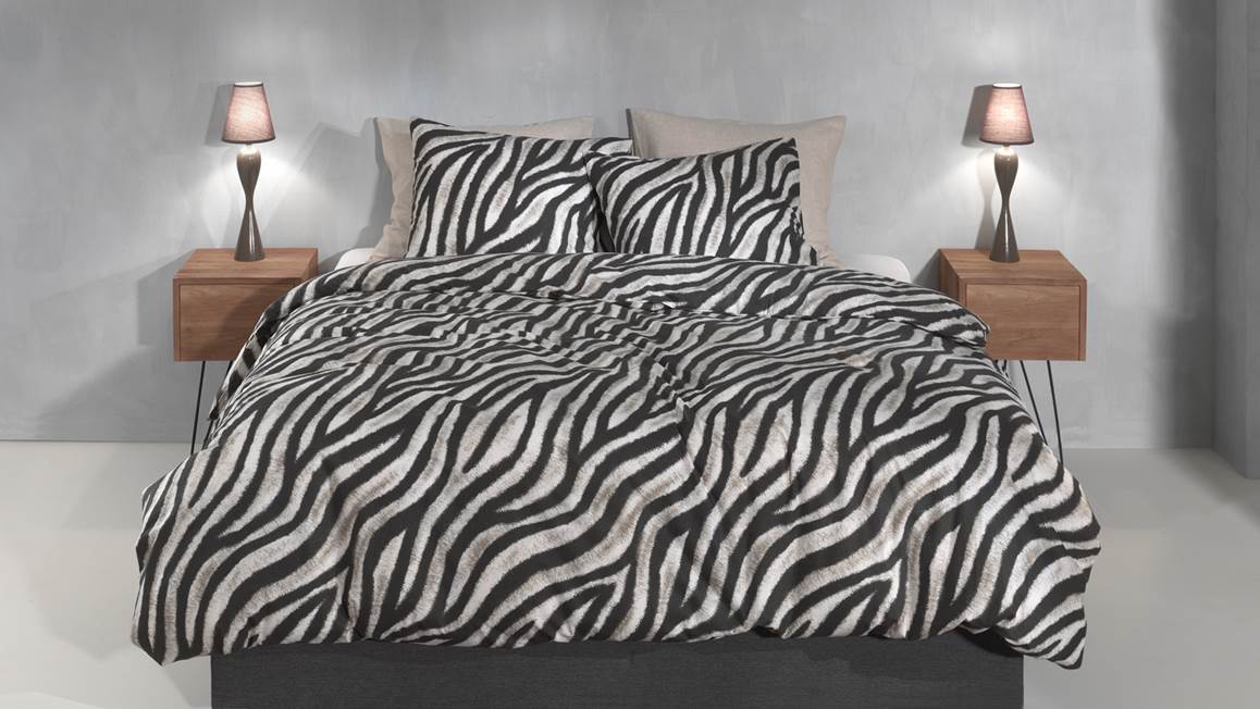 Zohome Zebrato housse de couette en flanelle