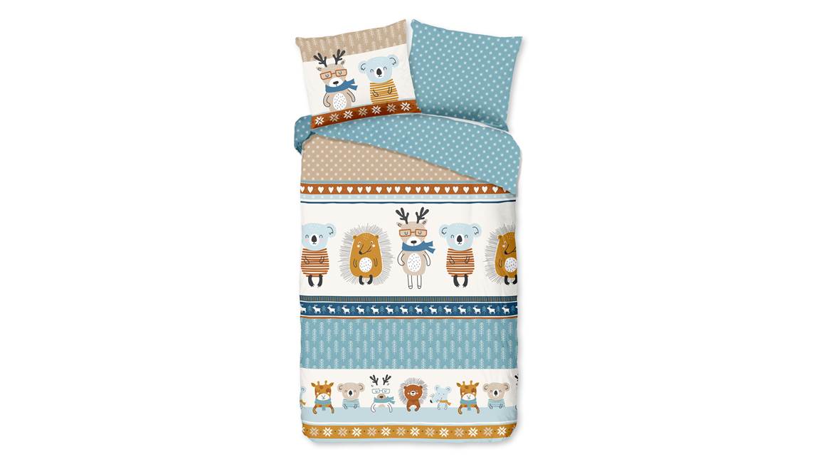 Good Morning Animaux des Bois housse de couette en flanelle