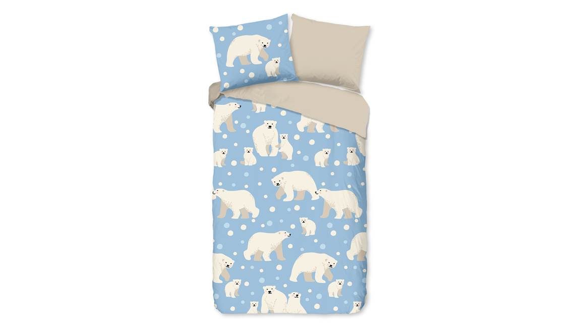 Good Morning Polar Bear housse de couette en flanelle