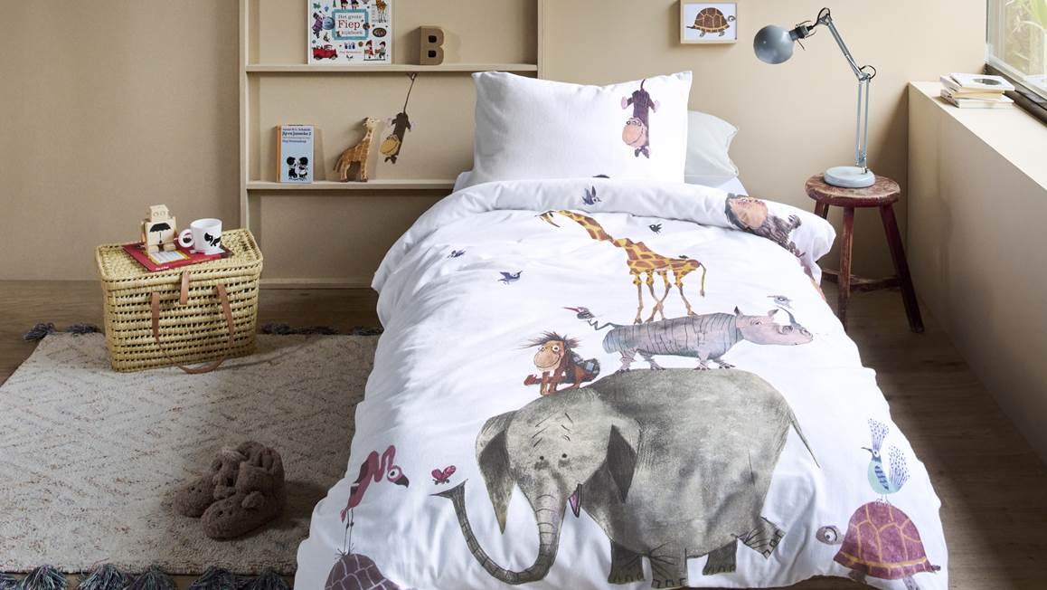 Fiep Amsterdam Dieren stapelen housse de couette