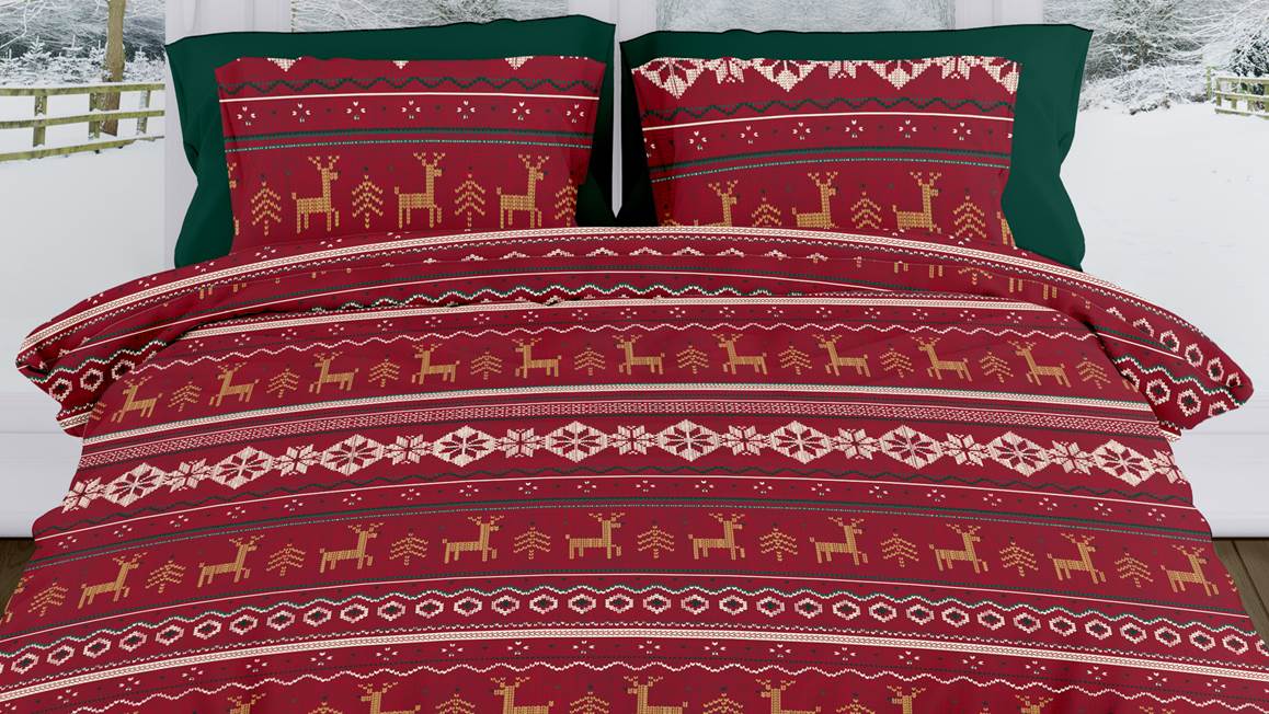 Romanette Noelle housse de couette en flanelle