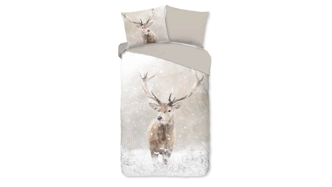 Good Morning Snowydeer housse de couette en flanelle