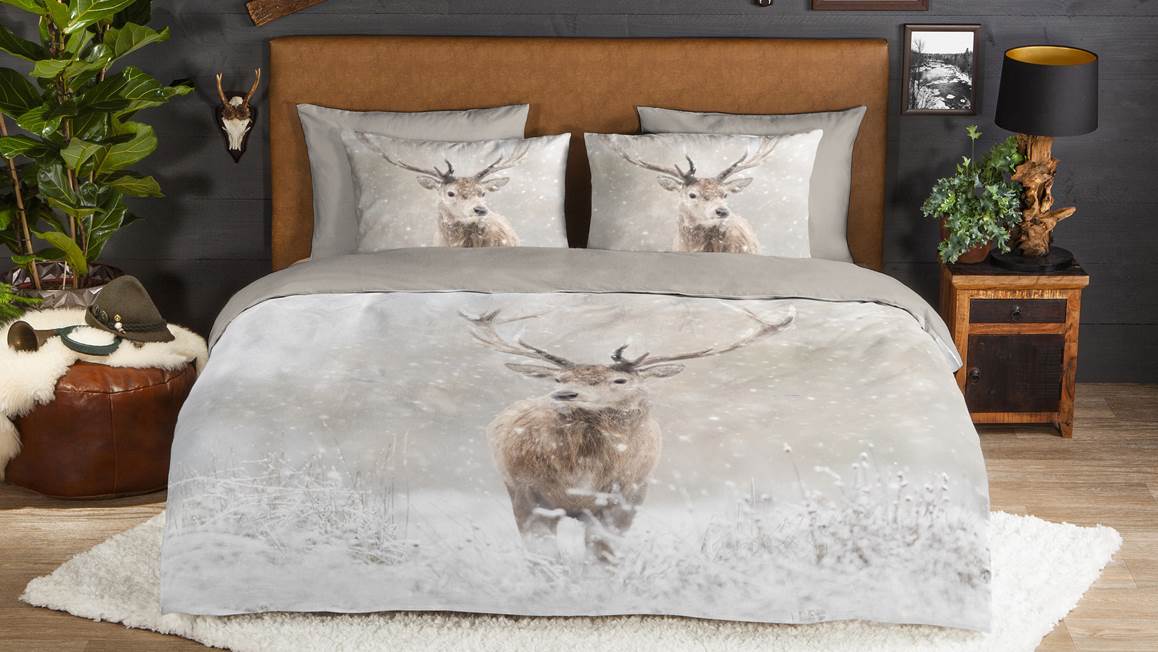Good Morning Snowydeer housse de couette en flanelle