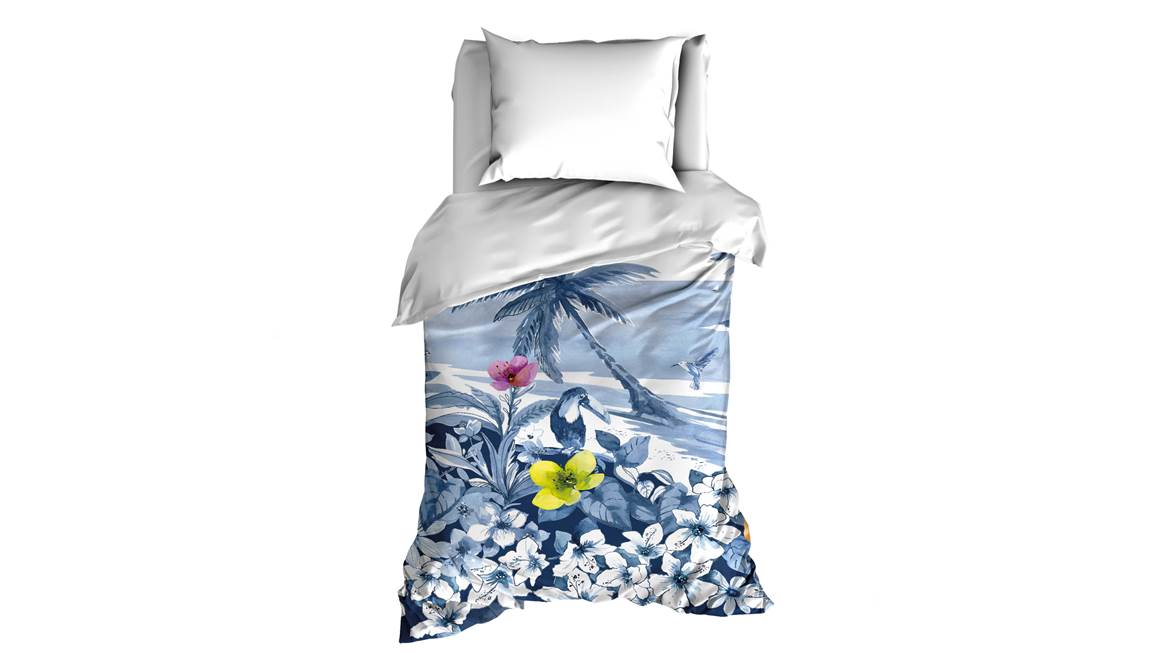 Satin d’Or Lagoon housse de couette