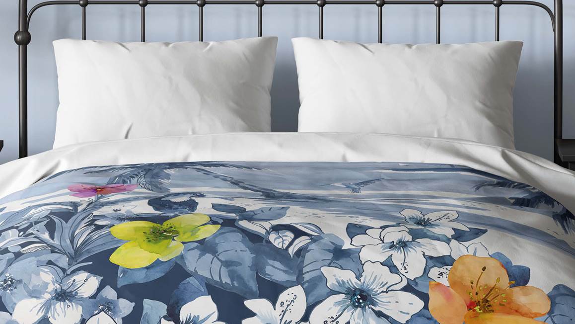 Satin d’Or Lagoon housse de couette