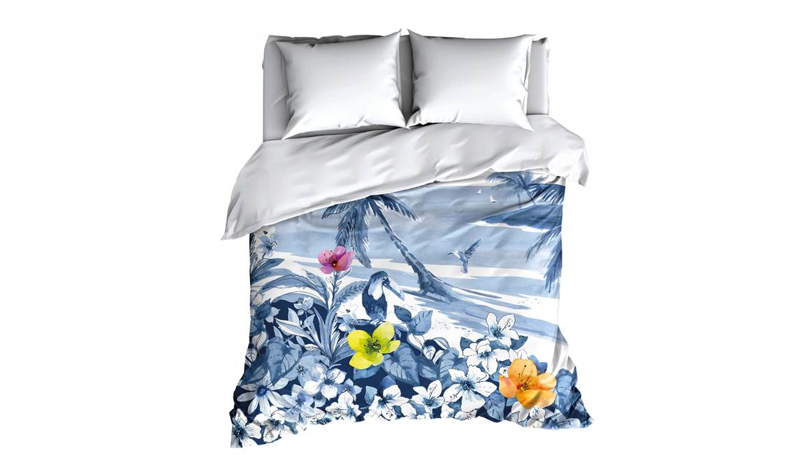 Satin d’Or Lagoon housse de couette