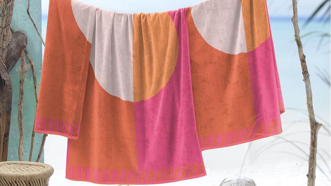 Seahorse Colorblock Circle serviette de plage