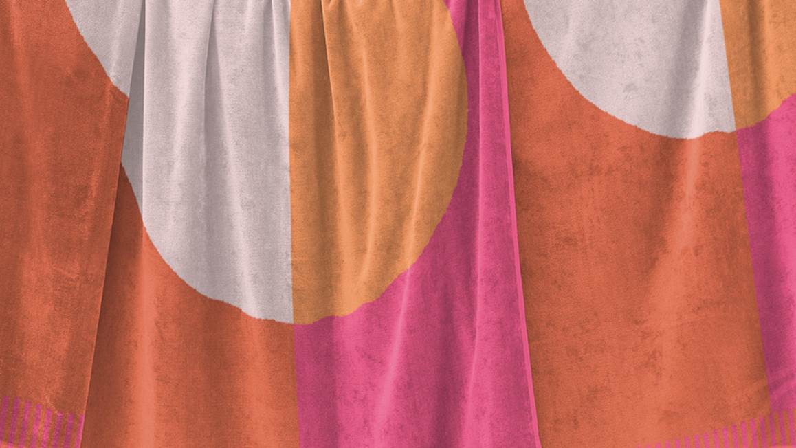 Seahorse Colorblock Circle serviette de plage