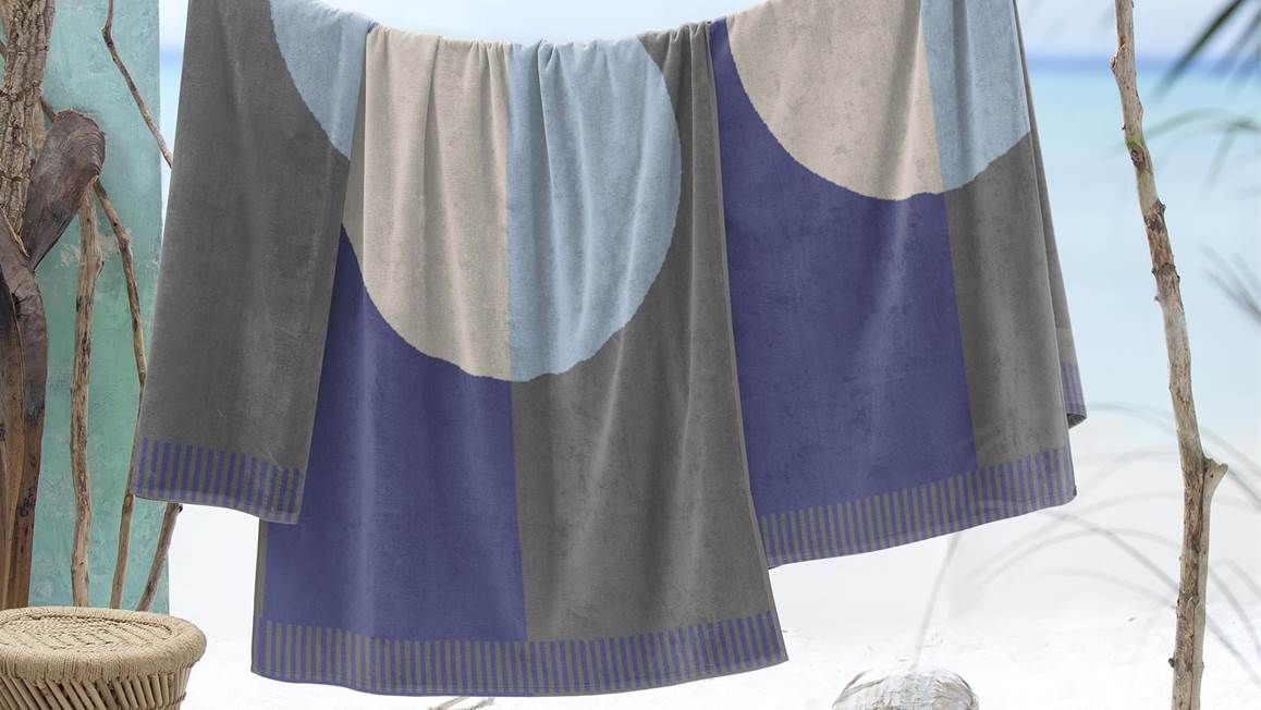 Seahorse Colorblock Circle serviette de plage