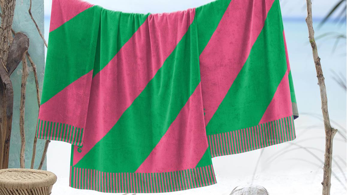 Seahorse Colorblock Stripe serviette de plage