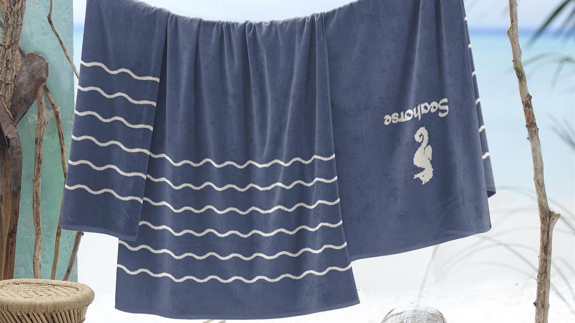 Seahorse Waves serviette de plage
