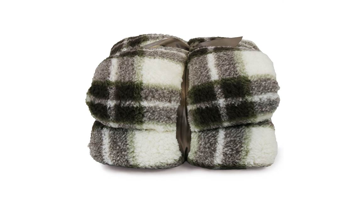 Unique Living Tris plaid polaire