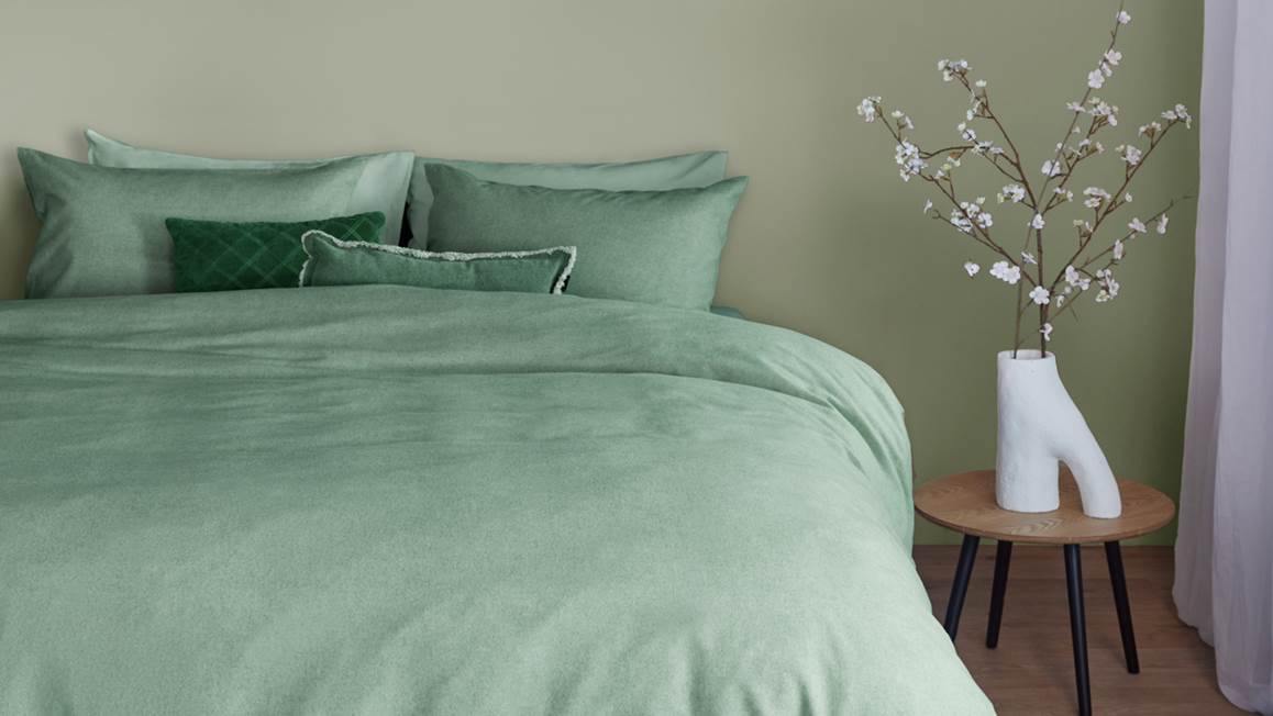 Snoozing Flanel Uni housse de couette en flanelle