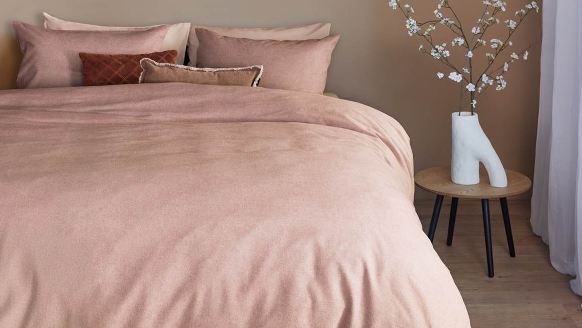 Snoozing Flanel Uni housse de couette en flanelle