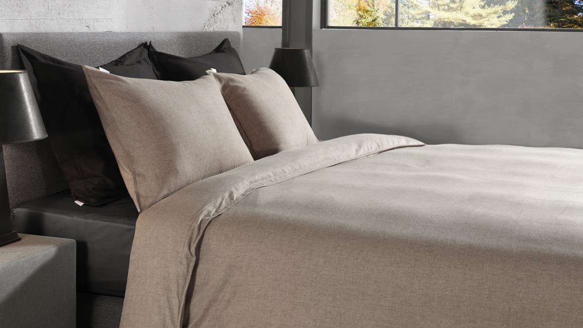 Heckettlane Franela housse de couette en flanelle
