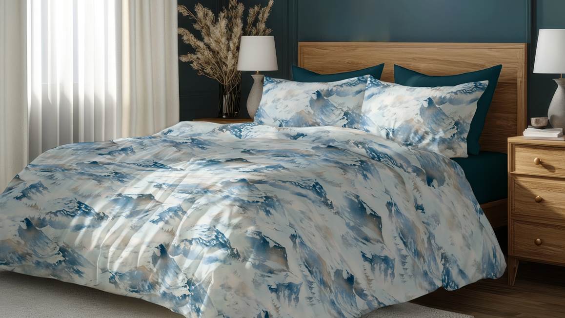 Romanette Peak Mountains housse de couette en flanelle