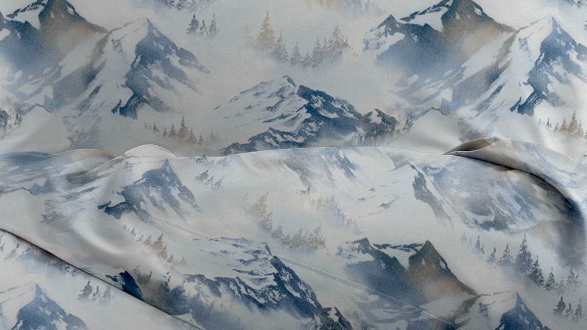 Romanette Peak Mountains housse de couette en flanelle