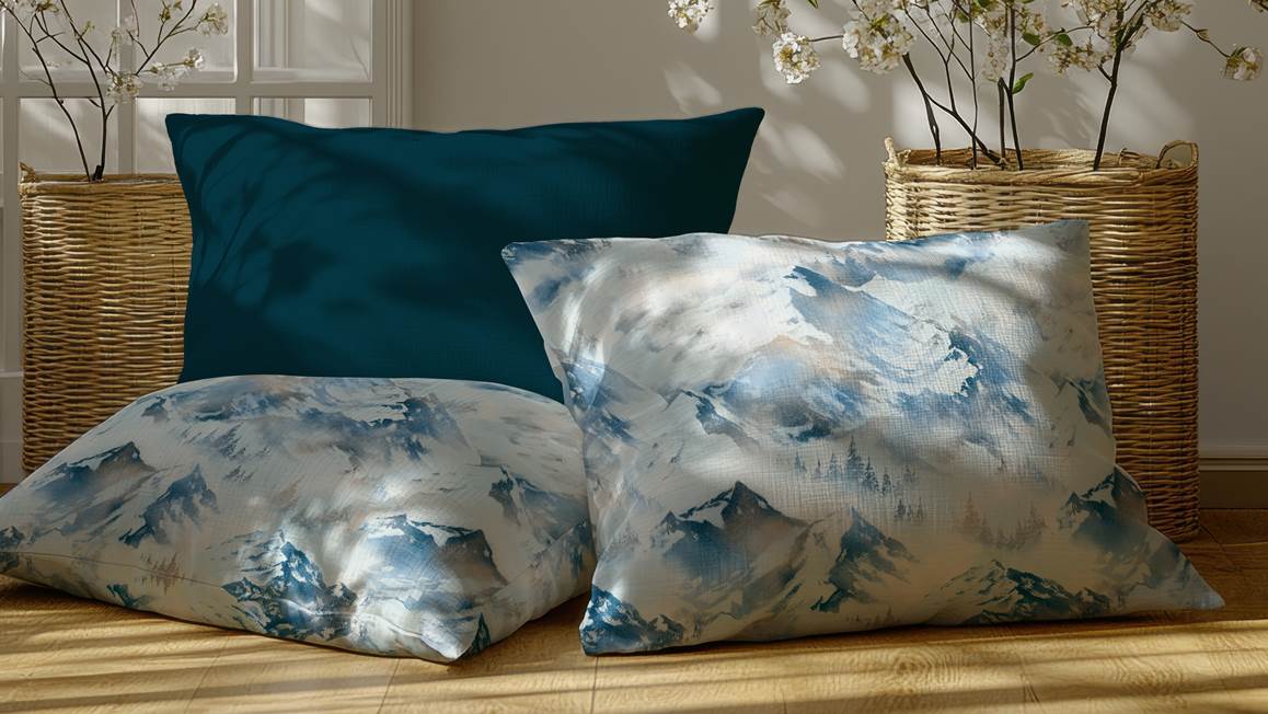 Romanette Peak Mountains housse de couette en flanelle