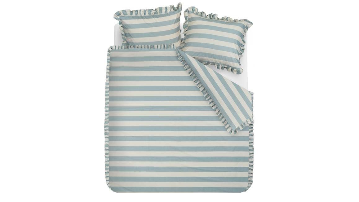 Ambiante Striped Ruffle housse de couette