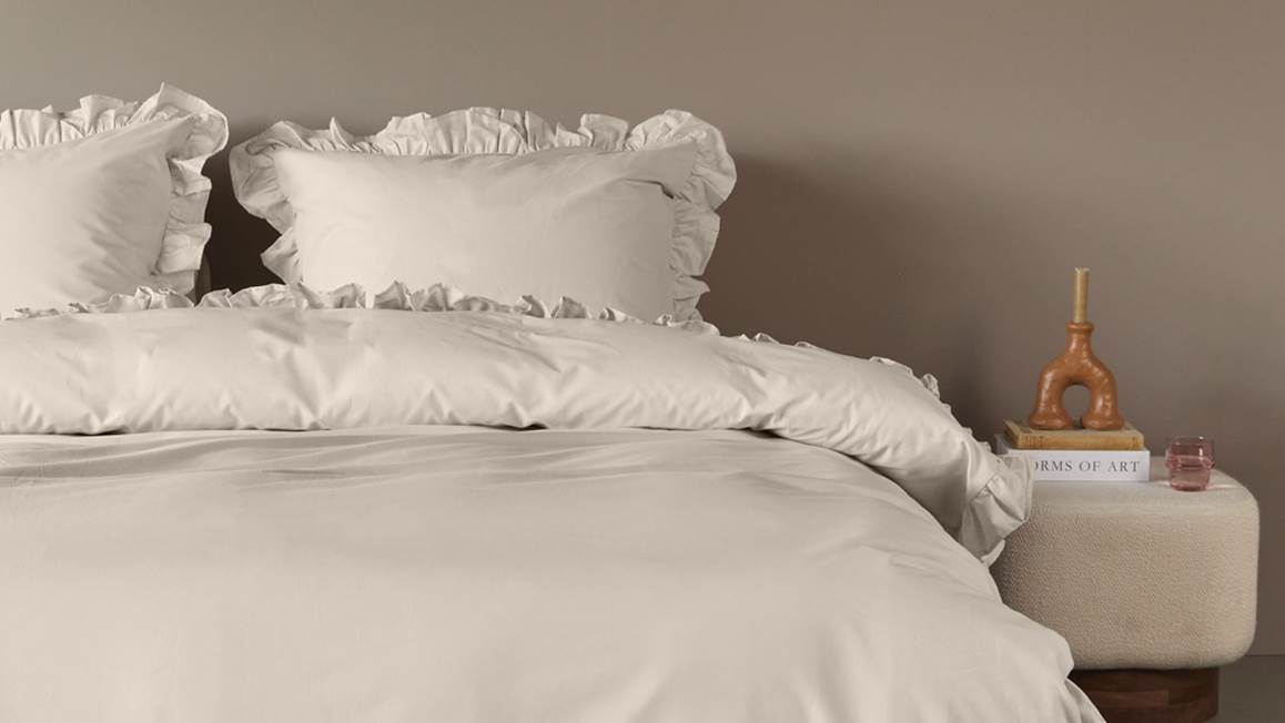 Ambiante Uni Ruffle housse de couette