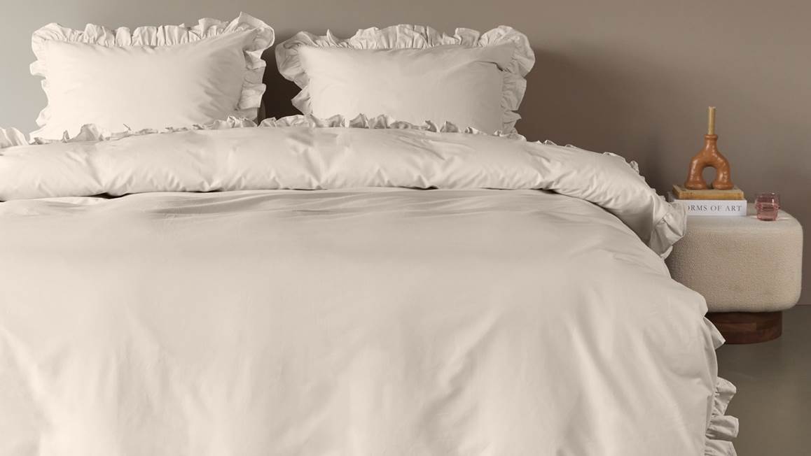 Ambiante Uni Ruffle housse de couette