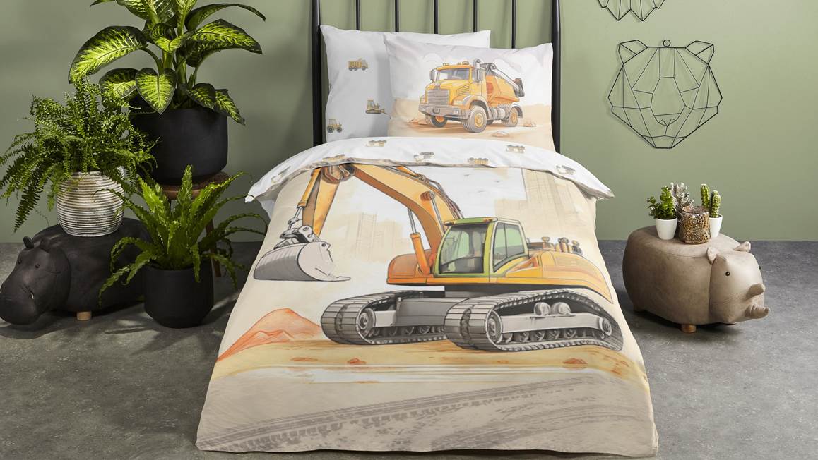 Good Morning Excavator housse de couette